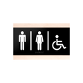 Door Signs Wooden Sign for Unisex Restroom - "Buro" Design - Photo #4