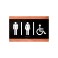 Door Signs Wooden Sign for Unisex Restroom - "Buro" Design - Photo #5