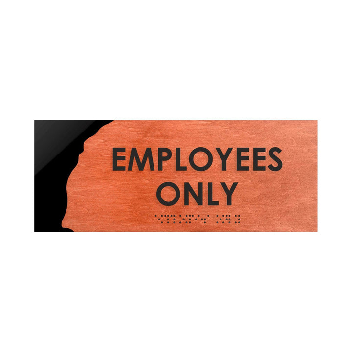 Employees Only Sign - Wooden Plate - "Sherwood" Design