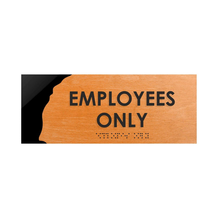 Employees Only Sign - Wooden Plate - "Sherwood" Design
