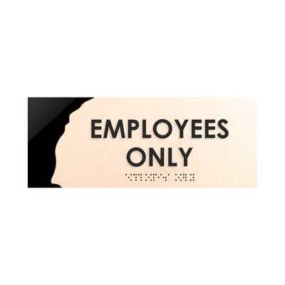 Employees Only Sign - Wooden Plate "Sherwood" Design