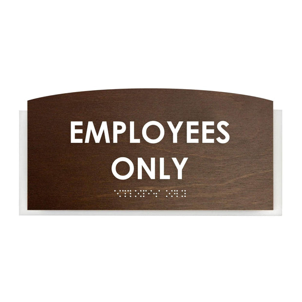 Employees Only Sign - Wood Sign Plate - "Scandza" Design
