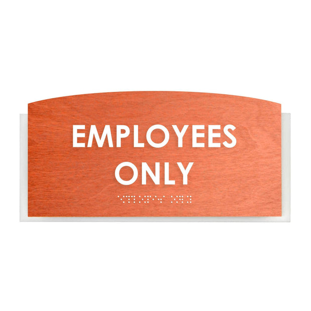 Employees Only Sign - Wood Sign Plate - "Scandza" Design