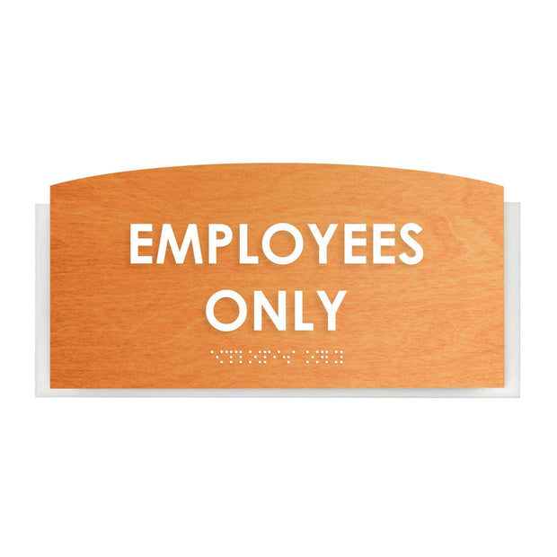 Employees Only Sign - Wood Sign Plate - "Scandza" Design