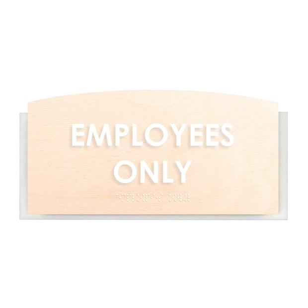 Employees Only Sign - Wood Sign Plate - "Scandza" Design