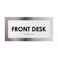 Door Signs Front Desk Sign - Stainless Steel Plate - "Modern" Design - Photo #1