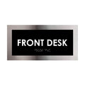 Door Signs Front Desk Sign - Stainless Steel Plate - "Modern" Design - Photo #2