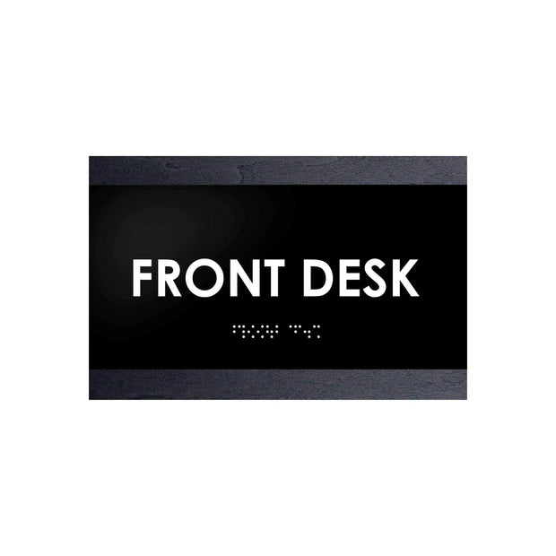 Door Signs Front Desk Sign - Wood Door Plate - "Buro" Design