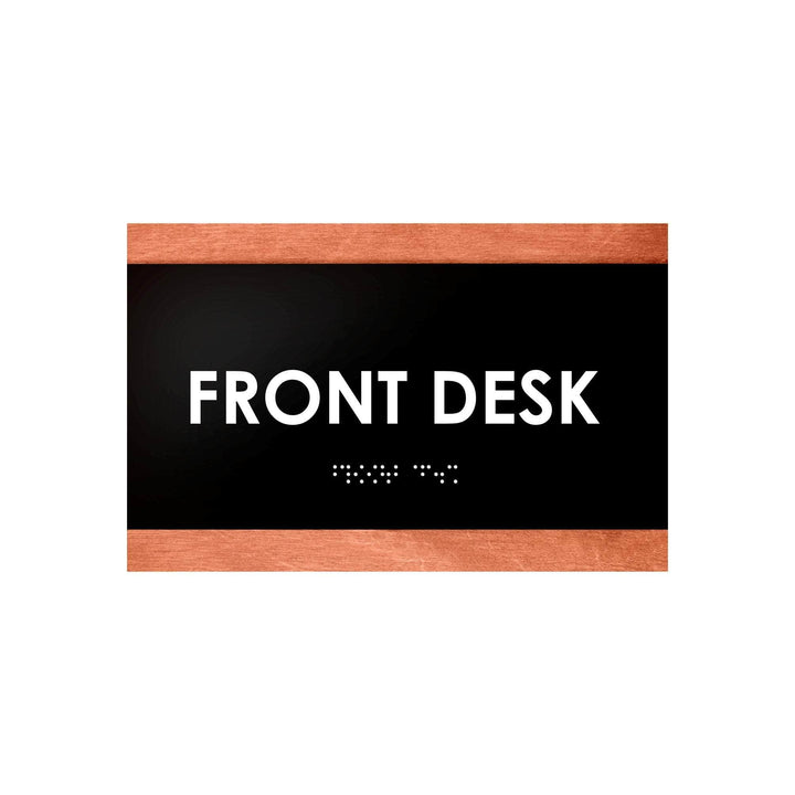 Door Signs Front Desk Sign - Wood Door Plate - "Buro" Design