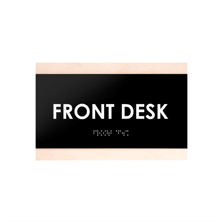 Door Signs Front Desk Sign - Wood Door Plate - "Buro" Design