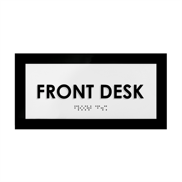 Door Signs Front Desk Sign - Acrylic Door Plate - "Simple" Design