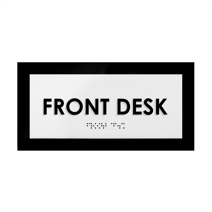 Door Signs Front Desk Sign - Acrylic Door Plate - "Simple" Design