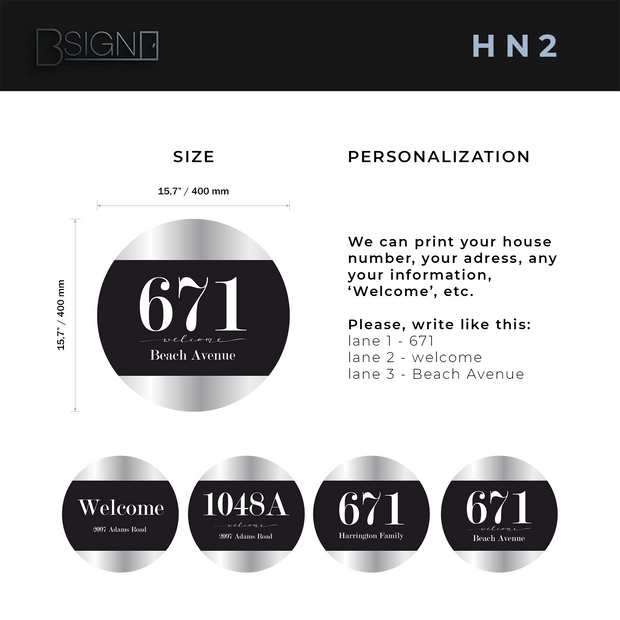 House Numbers Steel House Address Sign