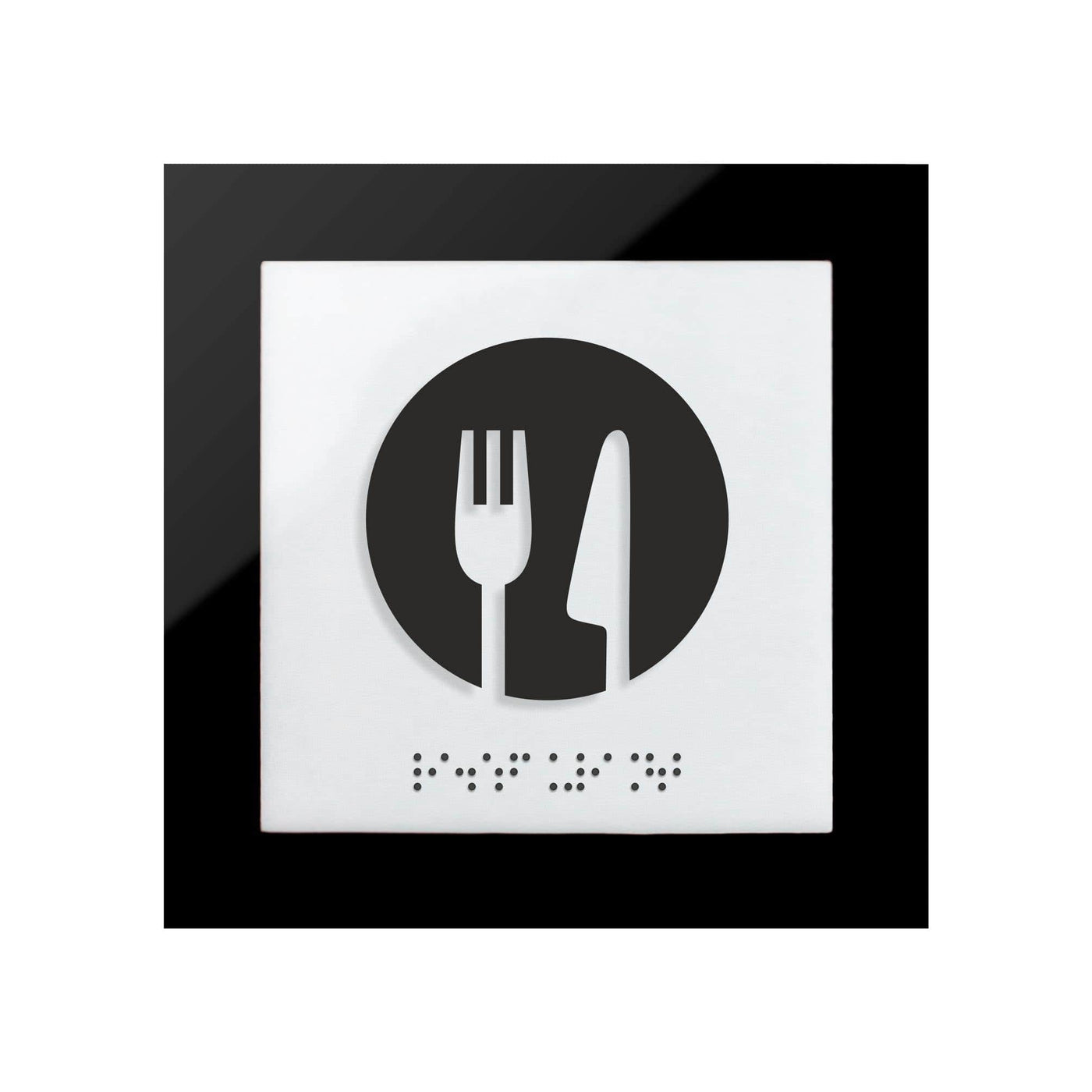 Acrylic Dining Room Sign with Braille —