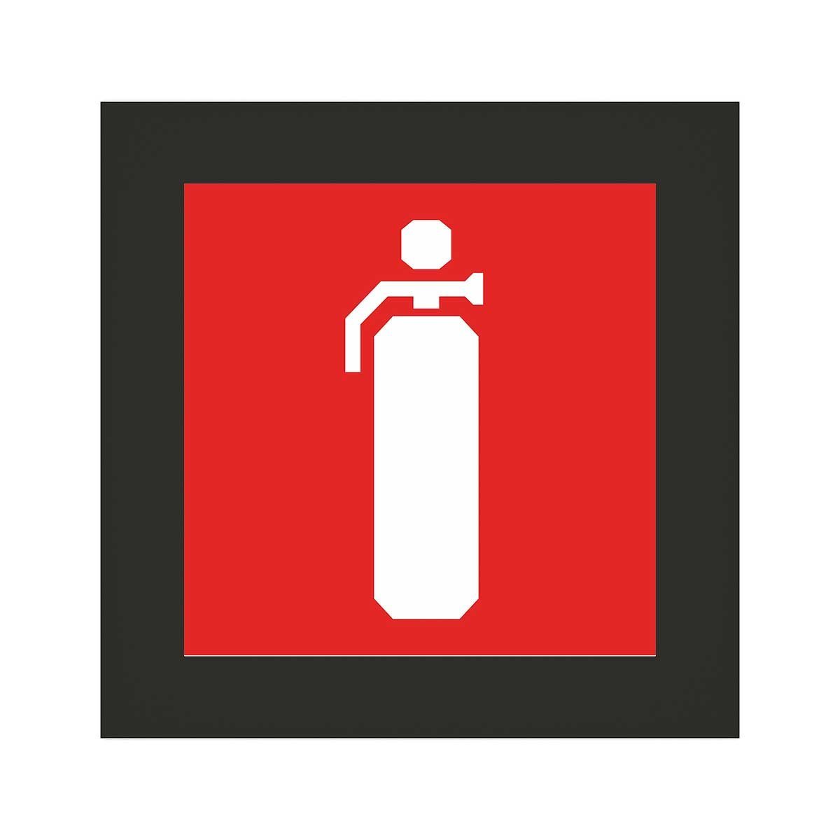 Acrylic Fire Extinguisher Safety Sign Information signs black base Bsign