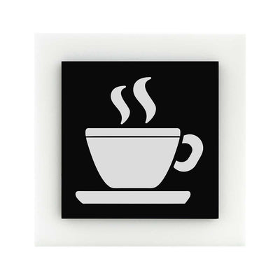 Acrylic Office Kitchen Sign Information signs black/white symbol Bsign