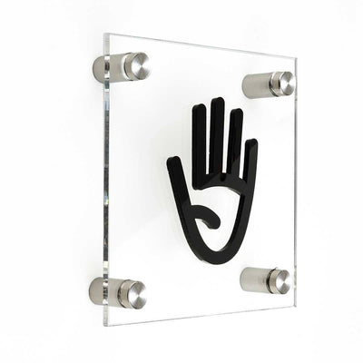 Acrylic Staff Only Sign for Office Information signs black symbol Bsign