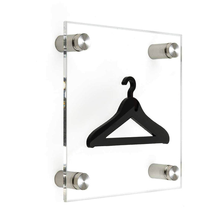 Information signs Acrylic Wardrobe Signs with Metal Holders - "Classic" Design