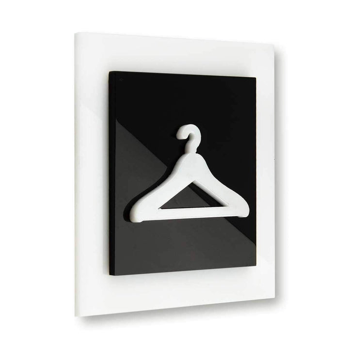 Information signs Acrylic Interior Wardrobe Sign - "Simple" Design