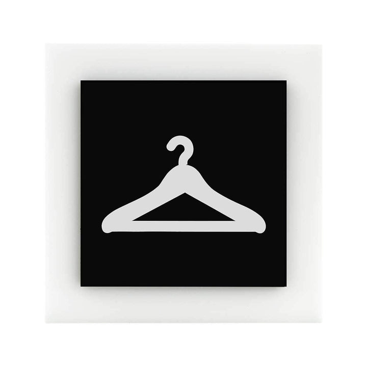 Information signs Acrylic Interior Wardrobe Sign - "Simple" Design