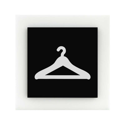 Acrylic Interior Wardrobe Sign Information signs black/white symbol Bsign