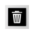 Information signs Acrylic Trash Bin Sign - "Simple" Design - Photo #1