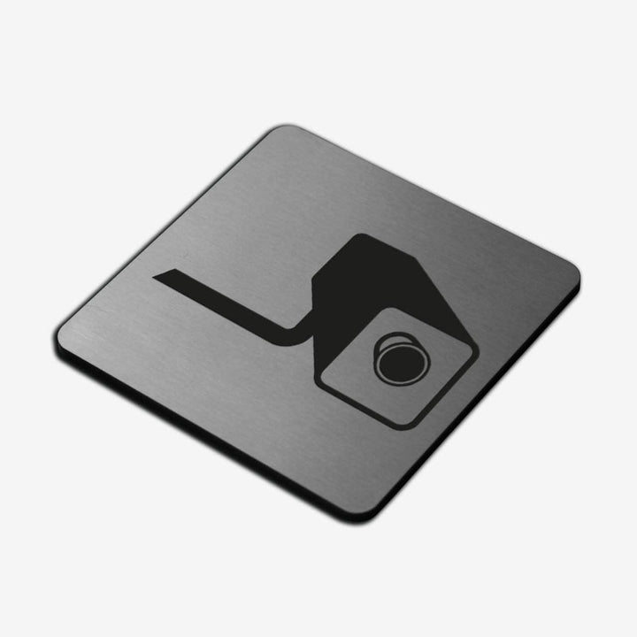 Information signs Video Camera Sign — Stainless Steel Signage