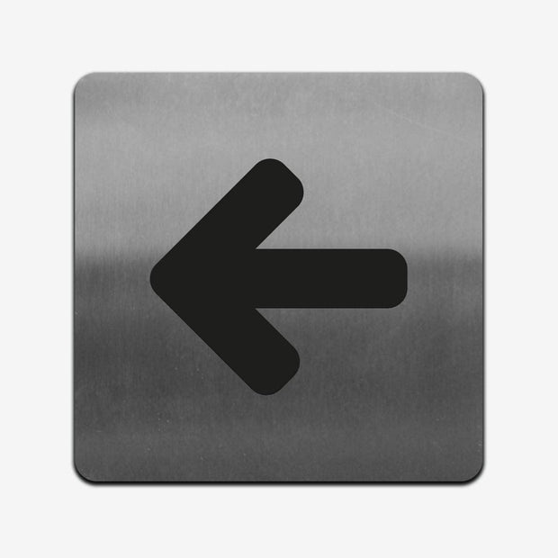 Information signs Arrow Sign: Stainless Steel Sign