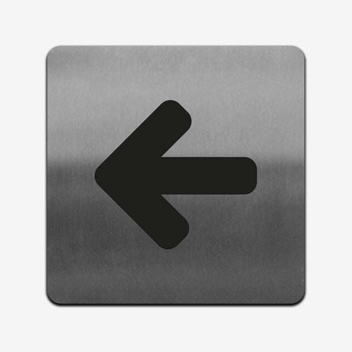 Information signs Arrow Sign: Stainless Steel Sign
