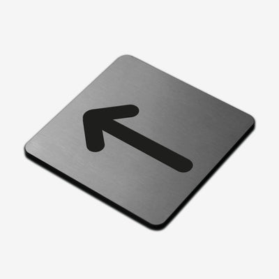Arrow Pointer - Stainless Steel Sign Information signs square Bsign