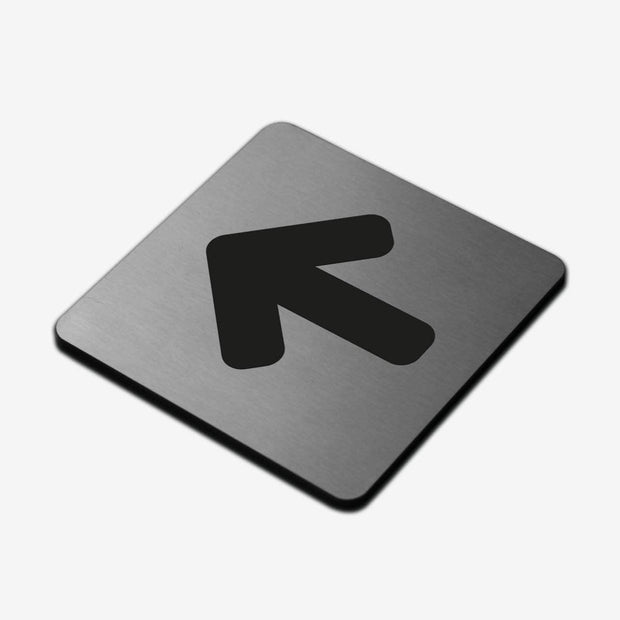 Information signs Arrow Sign: Stainless Steel Sign