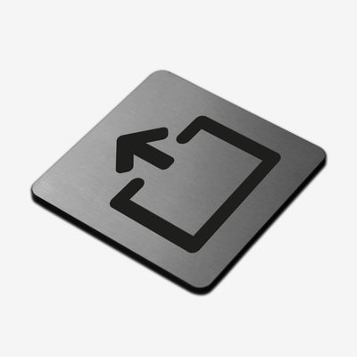 Direction Indicator - Stainless Steel Sign Information signs square Bsign
