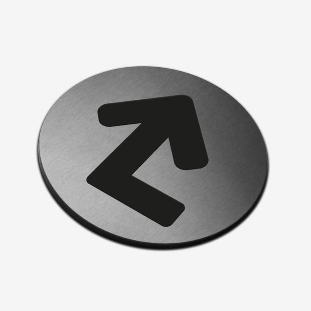 Information signs Directional Arrow Sign for Office — Stainless Steel Signage