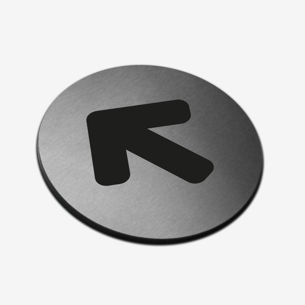 Information signs Arrow Sign: Stainless Steel Sign