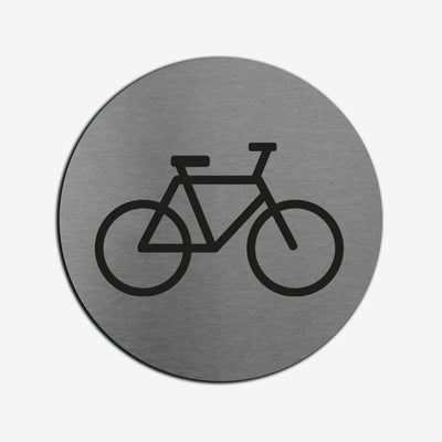Bicycle - Stainless Steel Sign Information signs circle Bsign