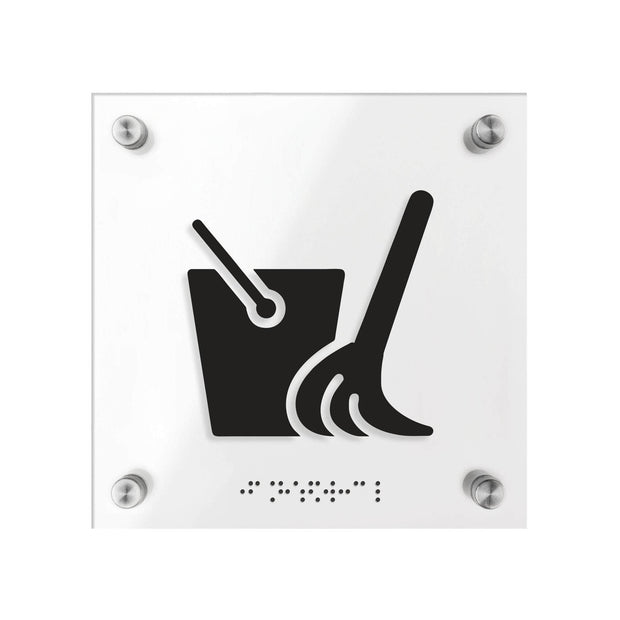 Information signs Cleaning Room Sign — ADA Compliant — "Classic" Design