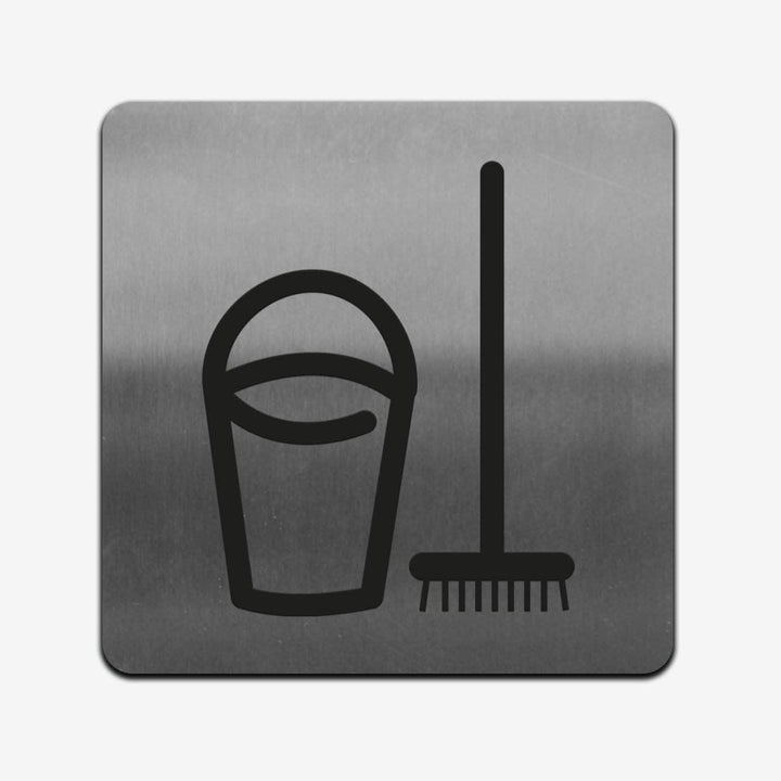 Information signs Cleaning Room Sign — Stainless Steel Signage