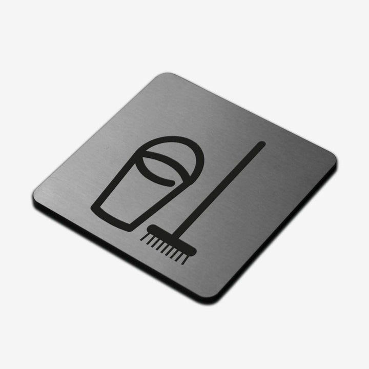 Information signs Cleaning Room Sign — Stainless Steel Signage