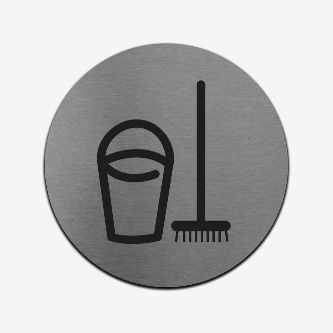 Store Janitor Sign Janitor Sign — Stainless Steel & Acrylic Glass Plate | BSign Store