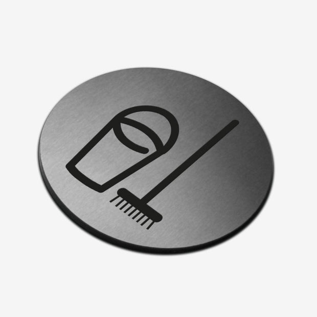 Information signs Cleaning Room Sign — Stainless Steel Signage