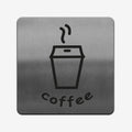Information signs Coffee Sign — Stainless Steel Plate - Photo #1