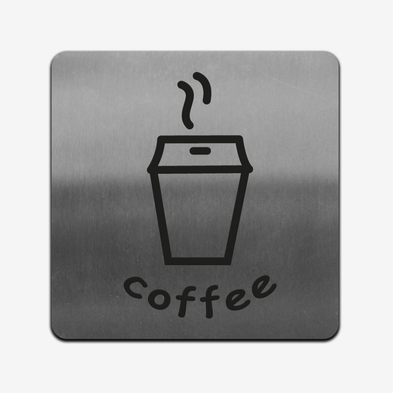 Coffee - Stainless Steel Sign Information signs square Bsign
