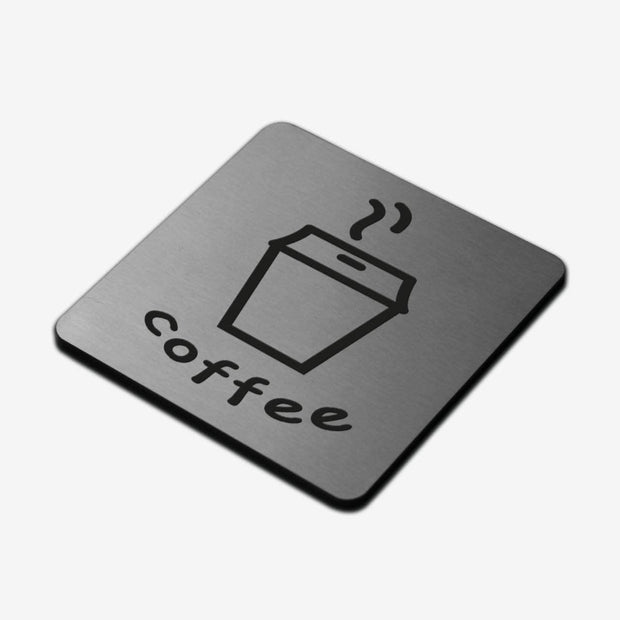 Information signs Coffee Sign — Stainless Steel Plate