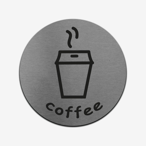 Information signs Coffee Sign — Stainless Steel Plate