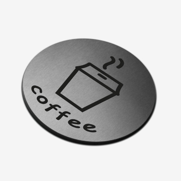 Information signs Coffee Sign — Stainless Steel Plate