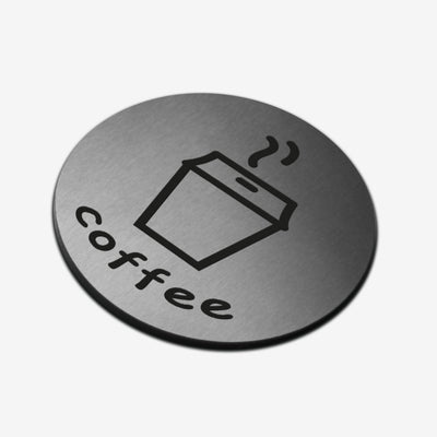 Coffee - Stainless Steel Sign Information signs circle Bsign
