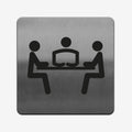Information signs Conference Room Sign: Stainless Steel & Acrylic Door Plate - Photo #1