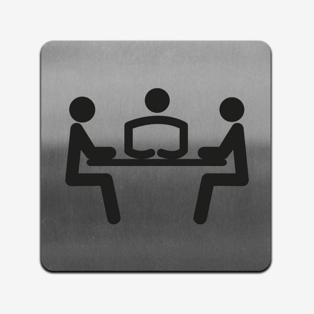 Information signs Conference Room Sign: Stainless Steel & Acrylic Door Plate