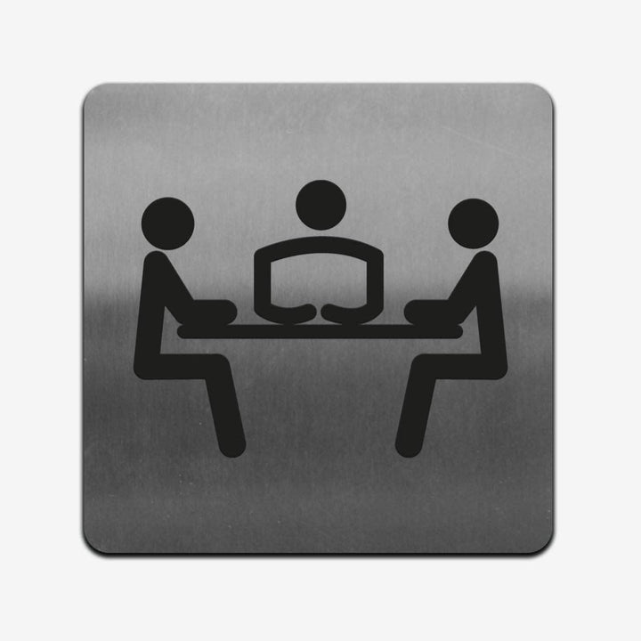 Information signs Conference Room Sign: Stainless Steel & Acrylic Door Plate