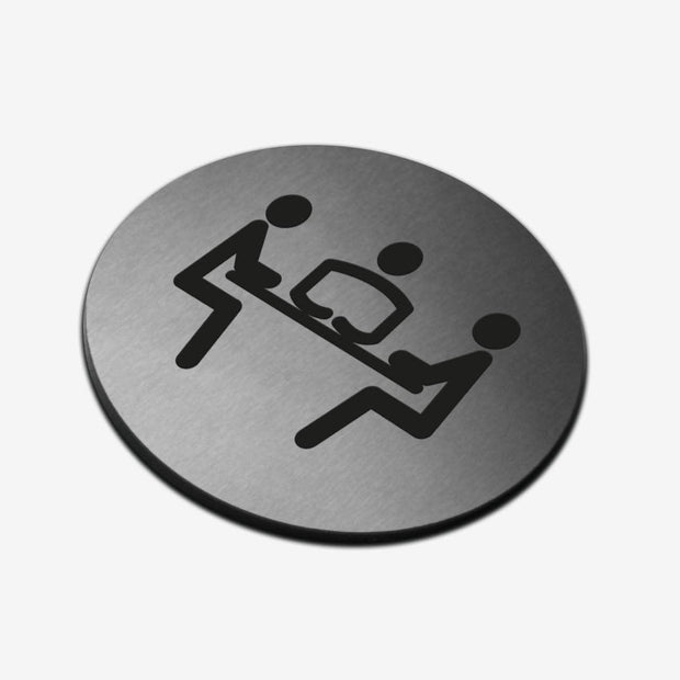 Information signs Conference Room Sign: Stainless Steel & Acrylic Door Plate